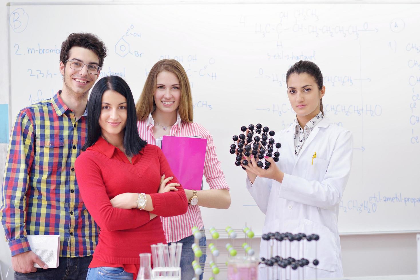 happy teens group in school photo