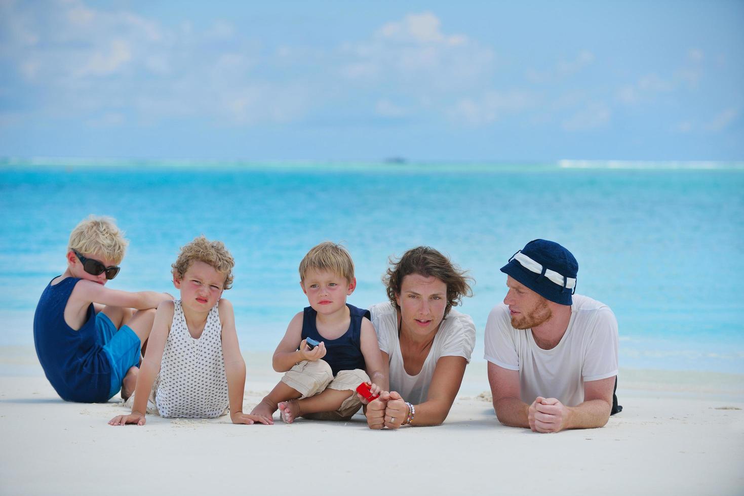 happy family on vacation photo