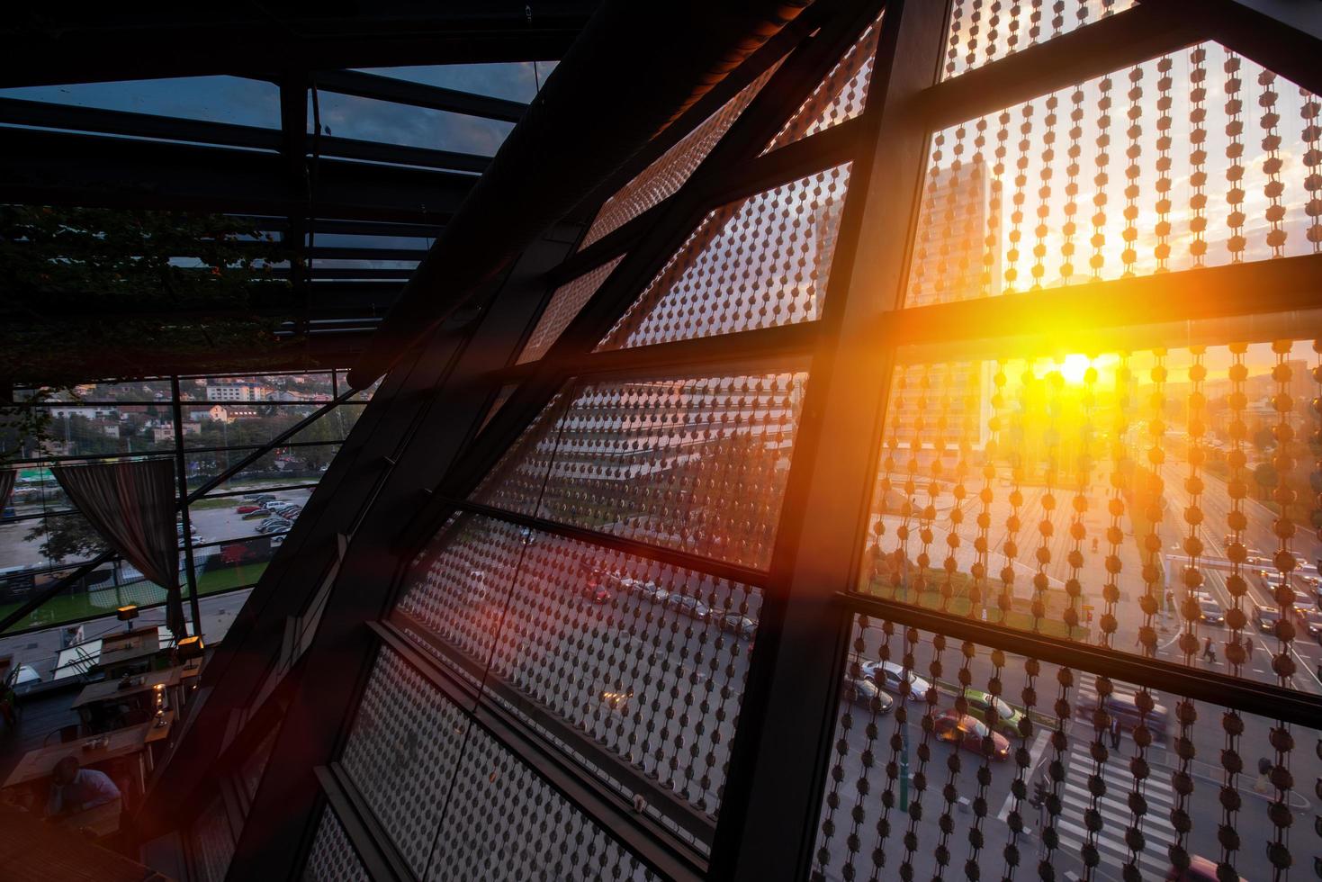 Sweden, 2022 - sunset through a glass roof photo