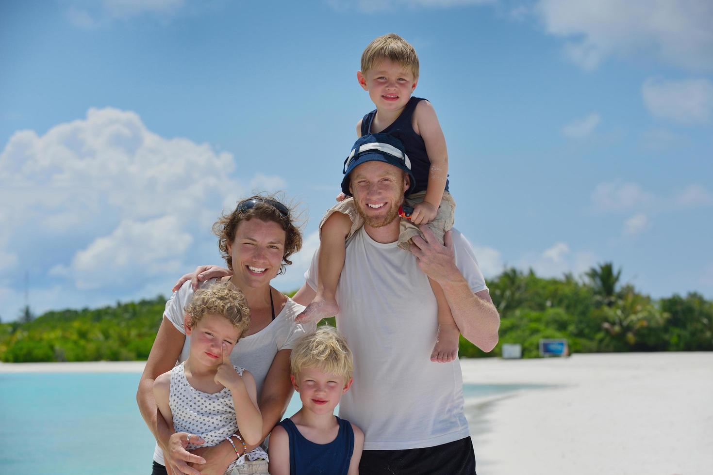 happy family on vacation photo