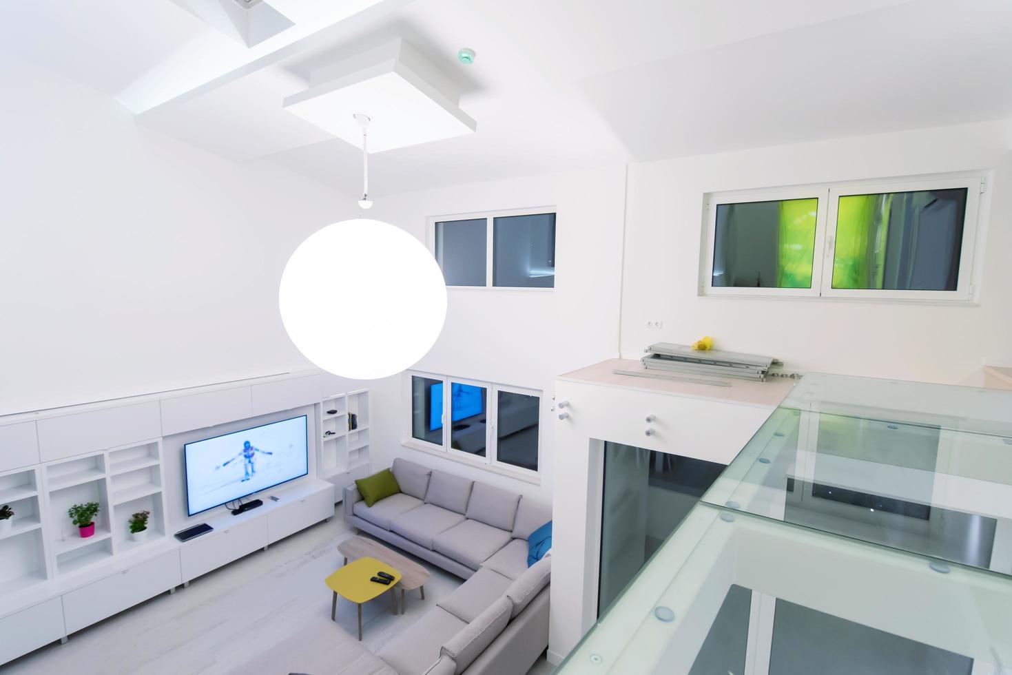 Sweden, 2022 - interior of a two level apartment photo
