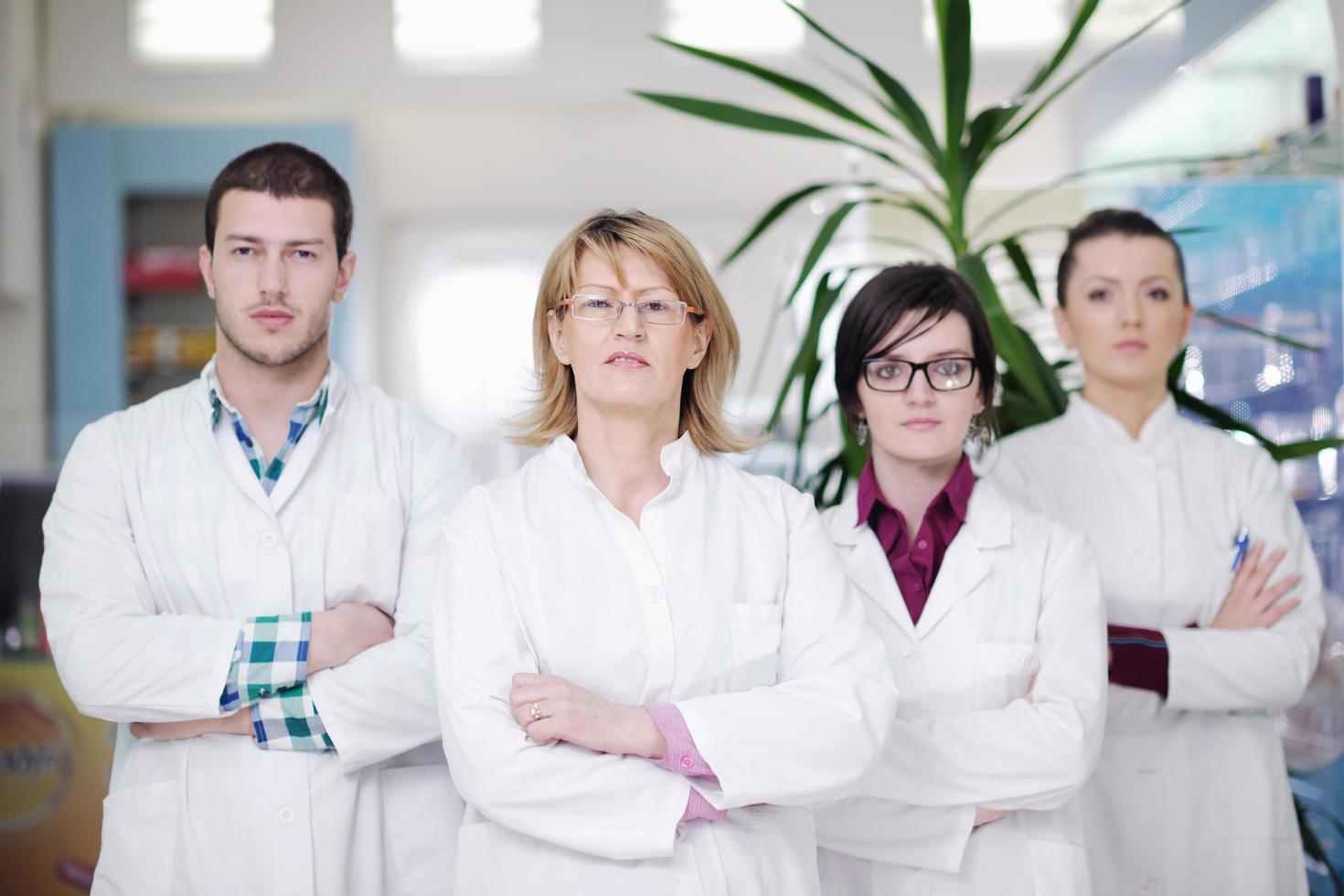 equipo de personas de farmacia farmacia foto