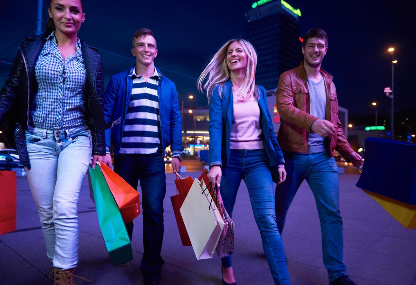 Group Of Friends Enjoying Shopping photo