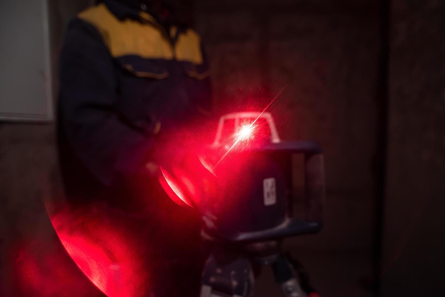 Laser equipment at a construction site 11928303 Stock Photo at Vecteezy