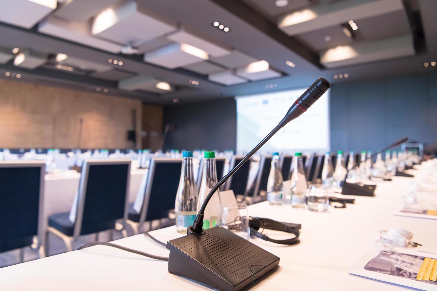 interior of big modern conference room photo