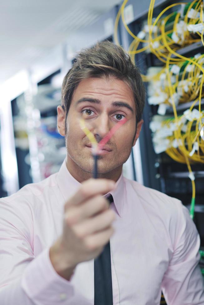 system fail situation in network server room photo