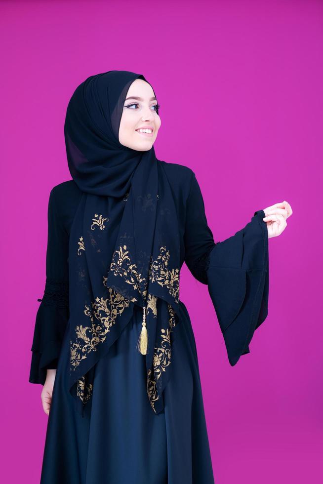 muslum woman with hijab in modern dress photo