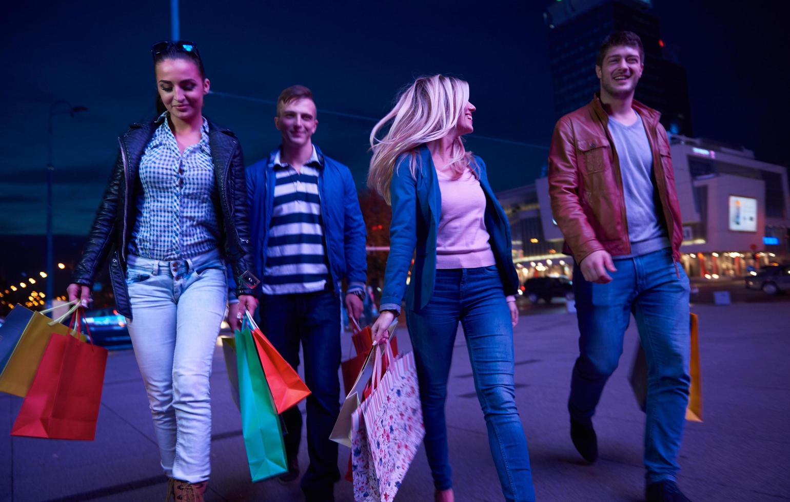 Group Of Friends Enjoying Shopping photo