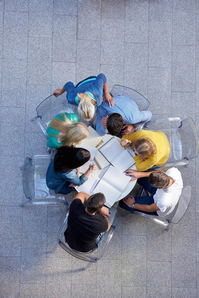 group of students  top view photo