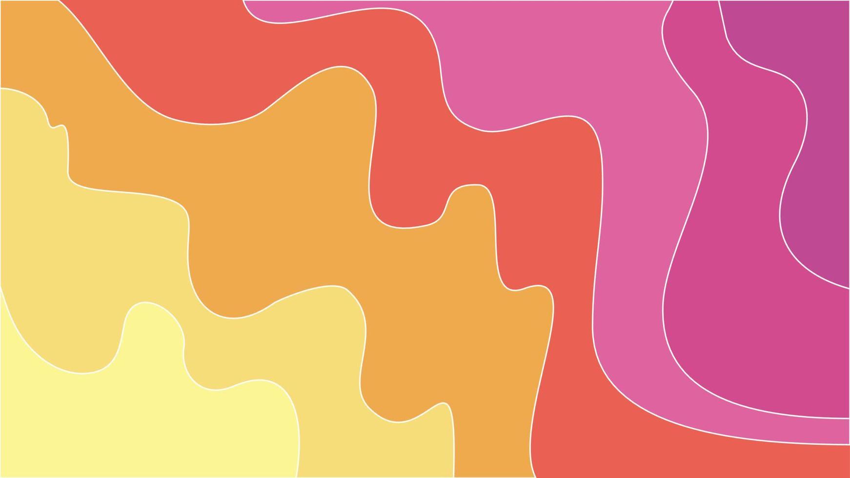 abstract wavy flow yellow orange red and magenta background vector illustration eps10