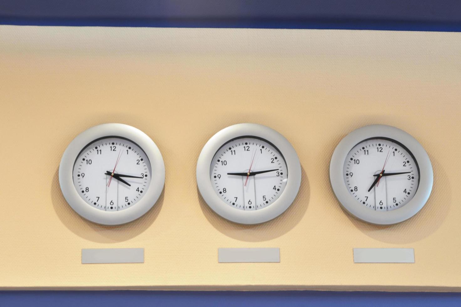 Time zone clocks photo