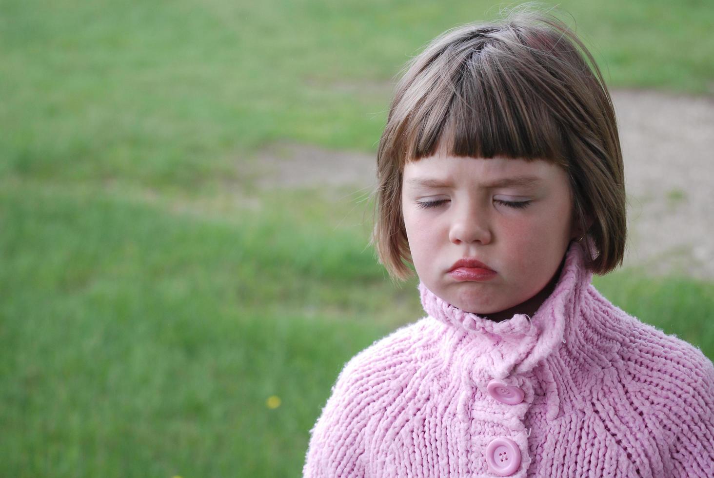 Child playing outside photo