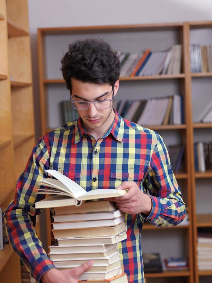 Student holding books photo