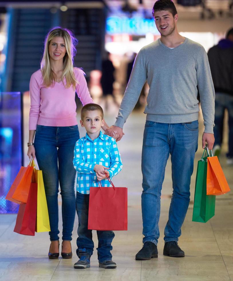 Sweden, 2022 - Family in shopping mall photo