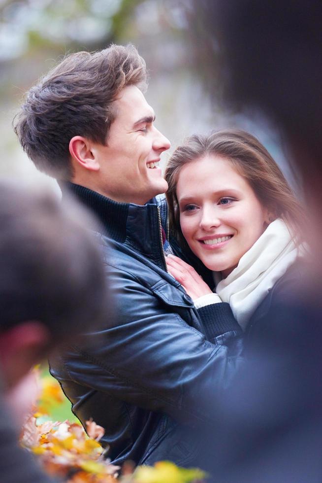 autumn couple portrait photo