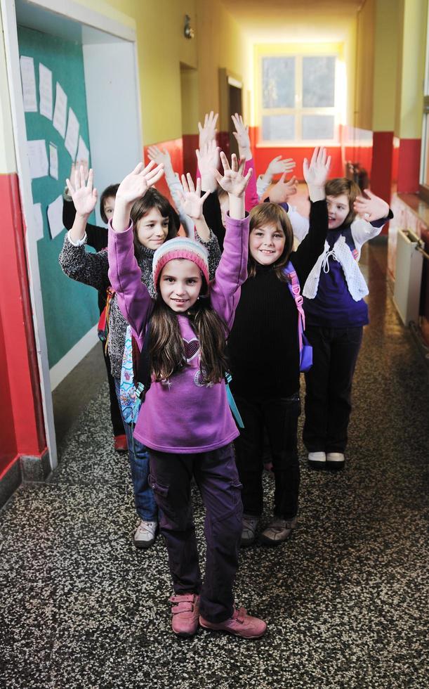 happy children group in school photo