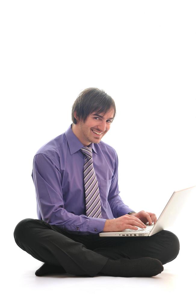 businessman with laptop photo