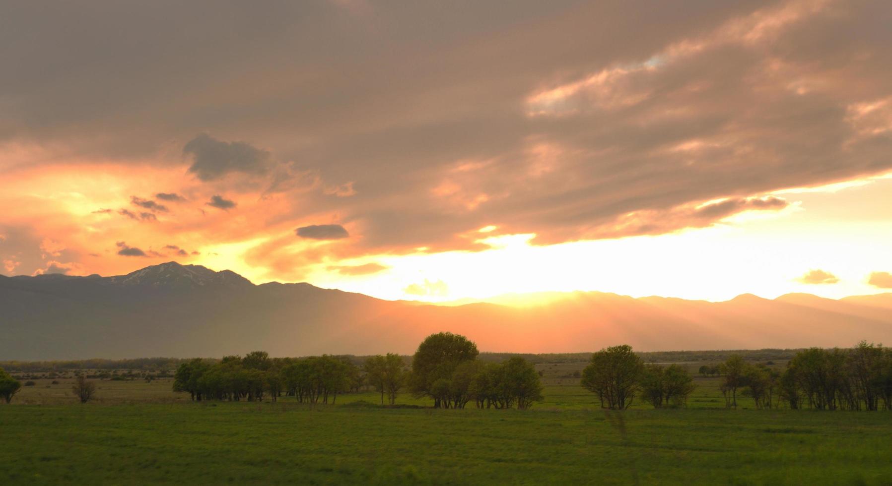 beautiful sunset in nature photo