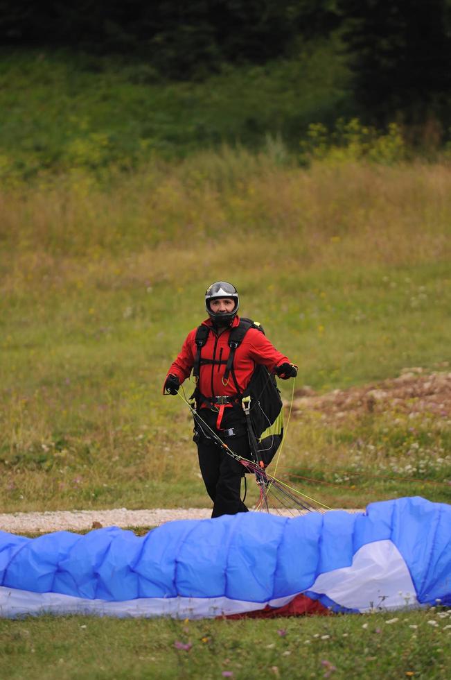 paragliding sport view photo