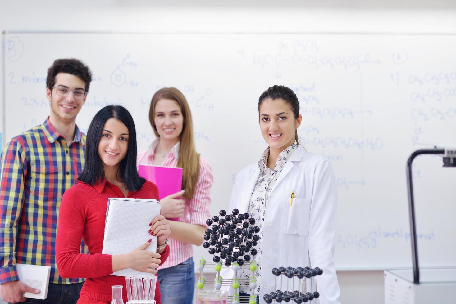 happy teens group in school photo