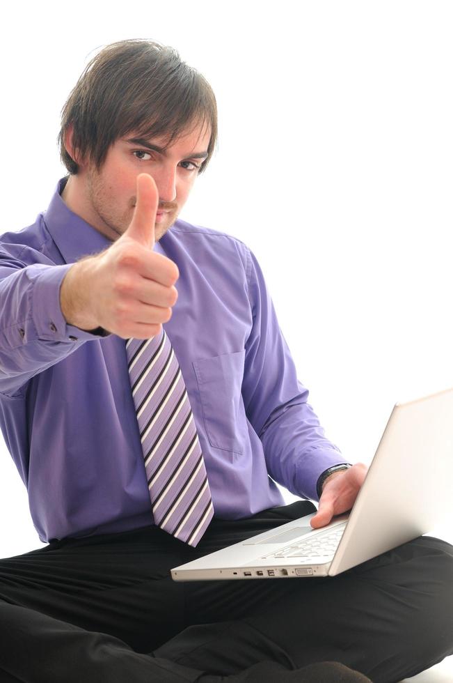 businessman with laptop photo