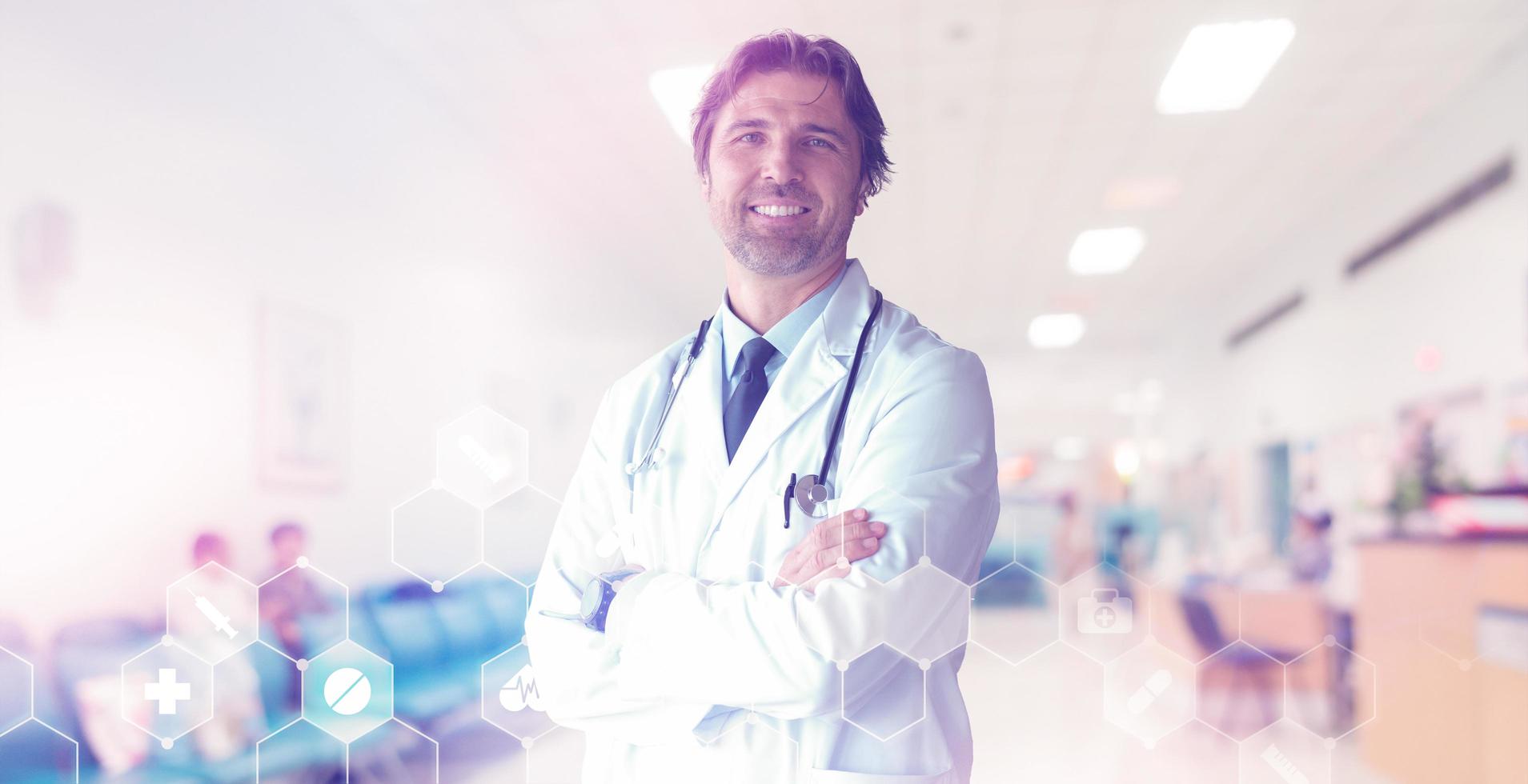 Portrait of senior doctor photo