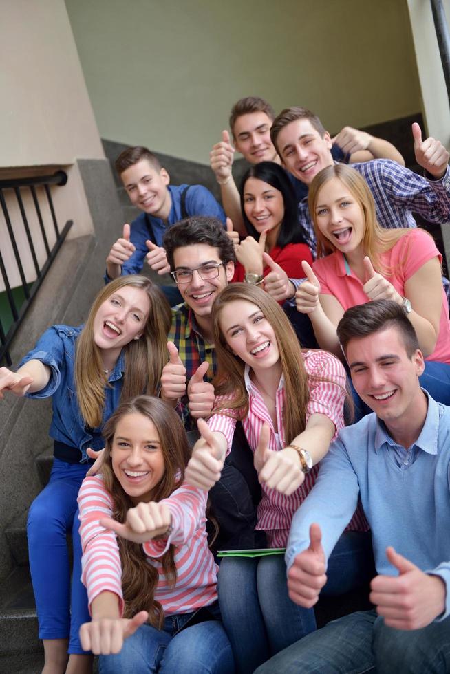 happy teens group in school 11933202 Stock Photo at Vecteezy