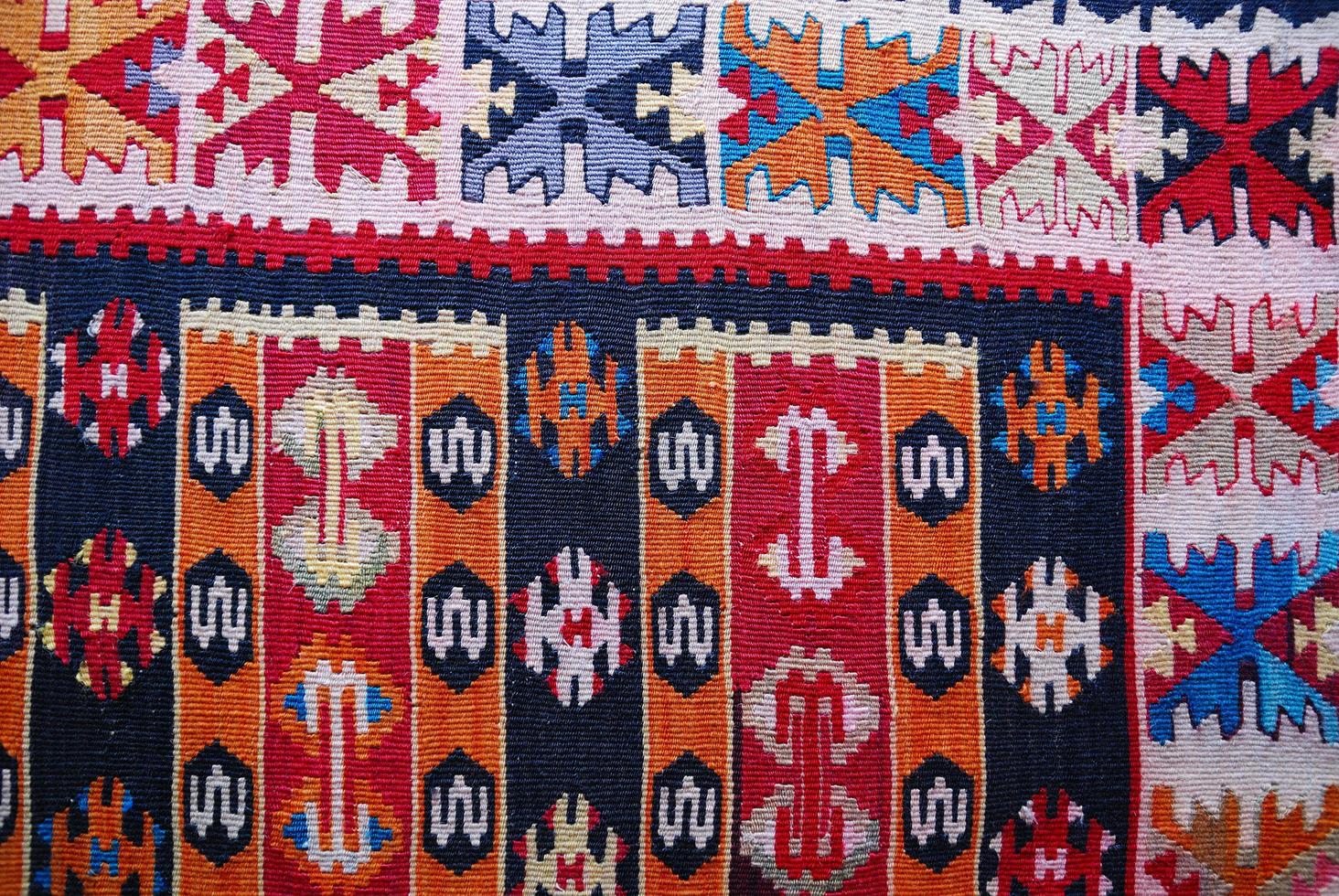 Sarajevo, Bosnia, 2022 - Textile design closeup photo