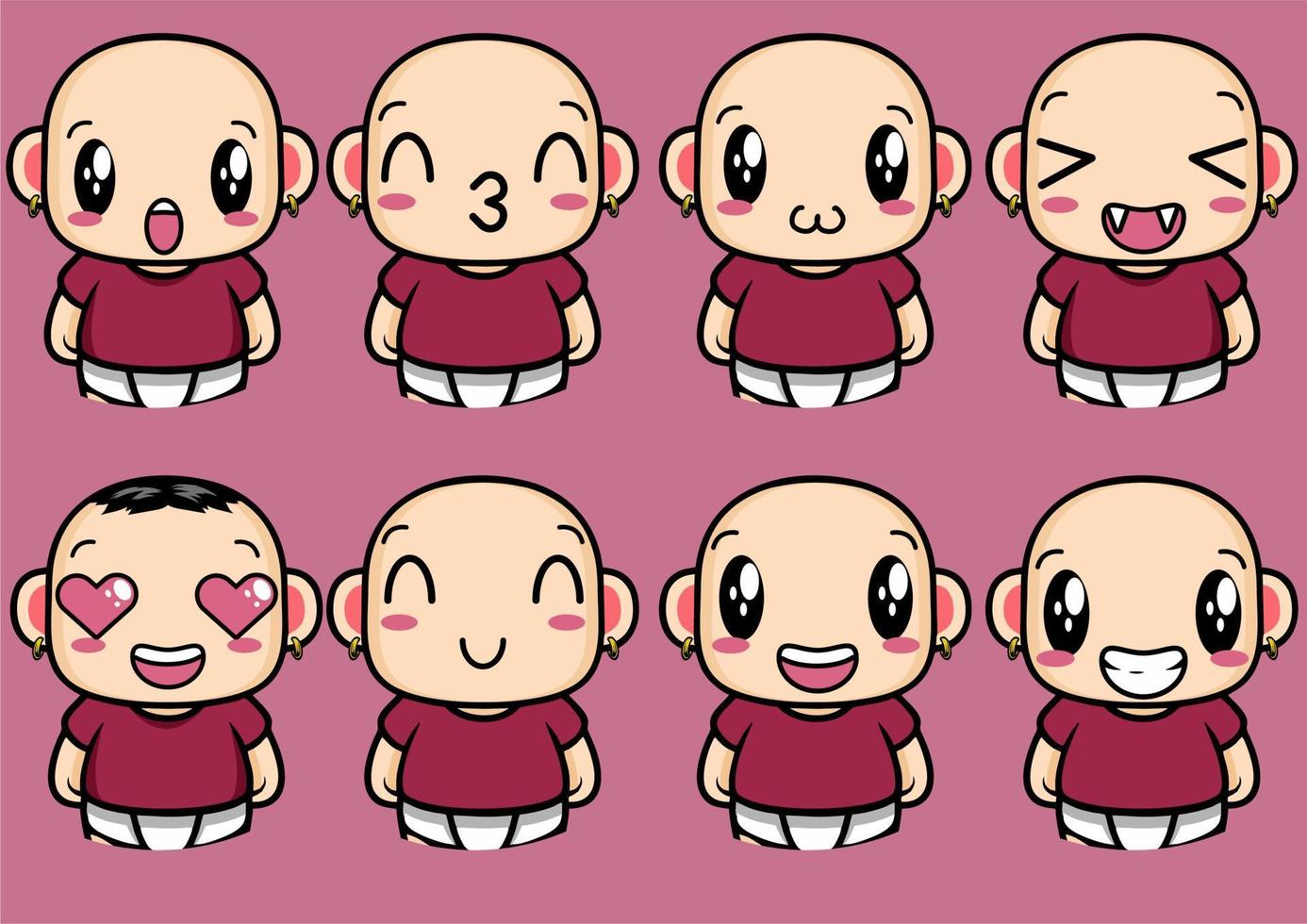 set of baby expression 2 vector