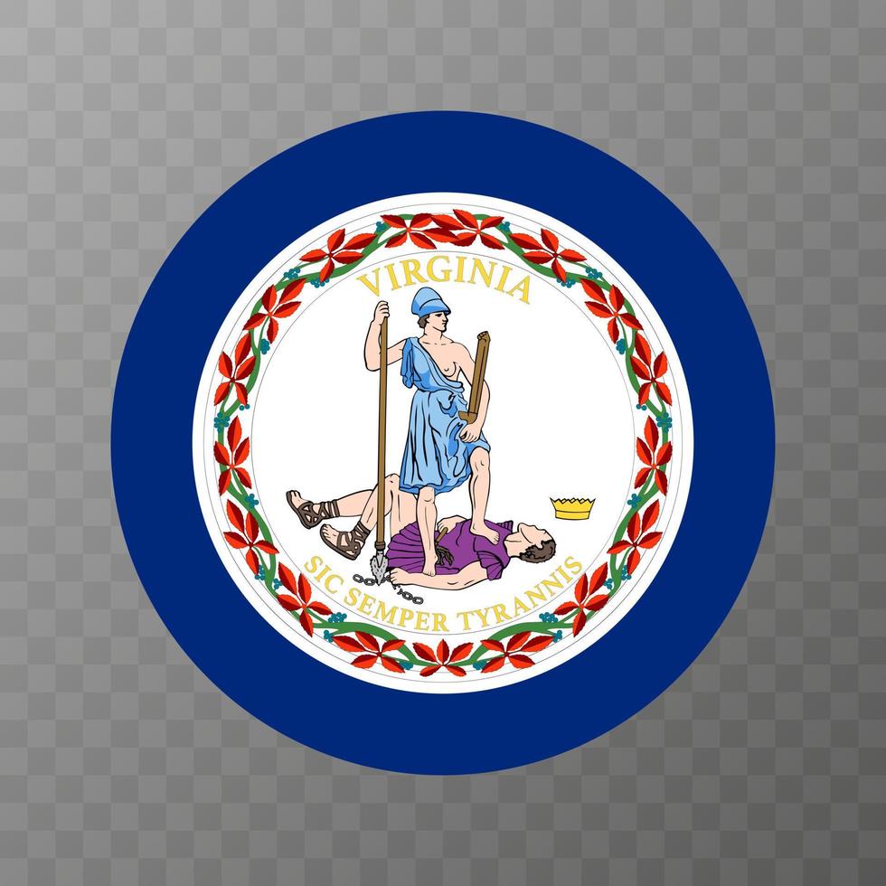 Virginia state flag. Vector illustration.