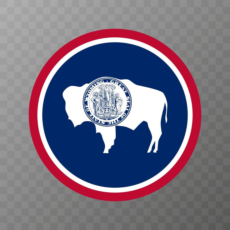Wyoming state flag. Vector illustration.