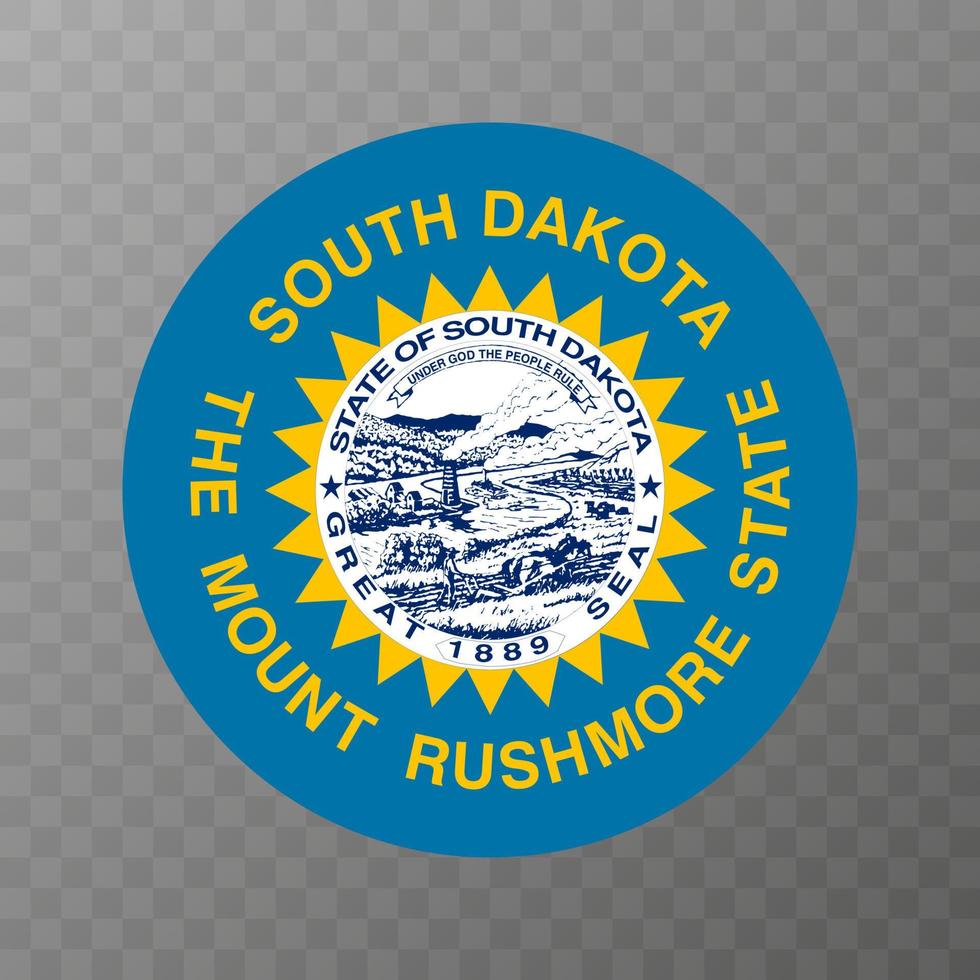 South Dakota state flag. Vector illustration.