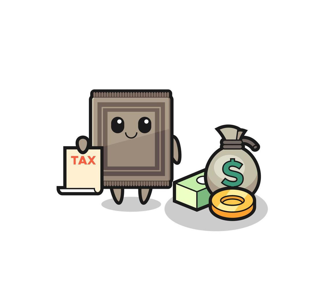 Character cartoon of carpet as a accountant vector