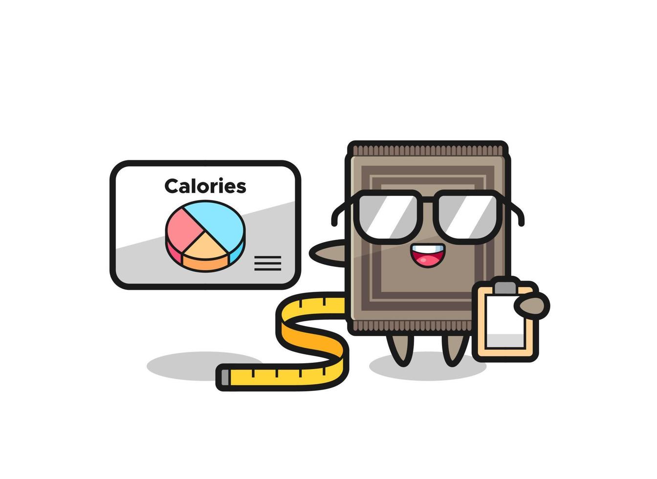 Illustration of carpet mascot as a dietitian vector