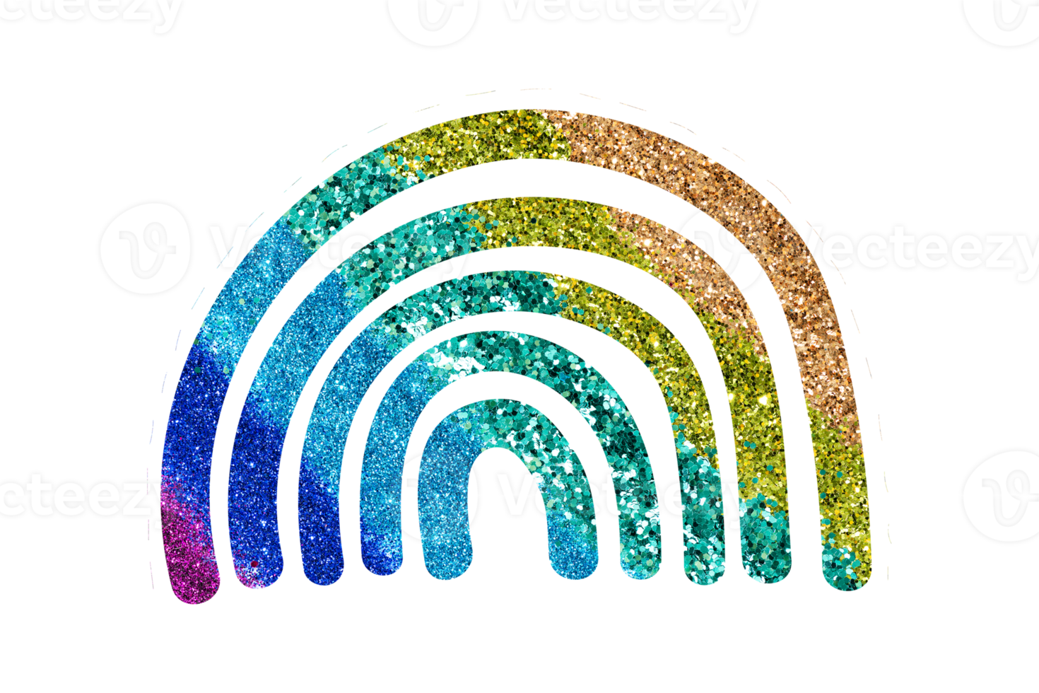 Glitter Rainbow PNG