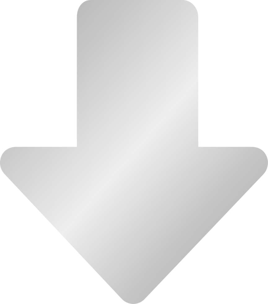 Silver Down Arrow Icon png