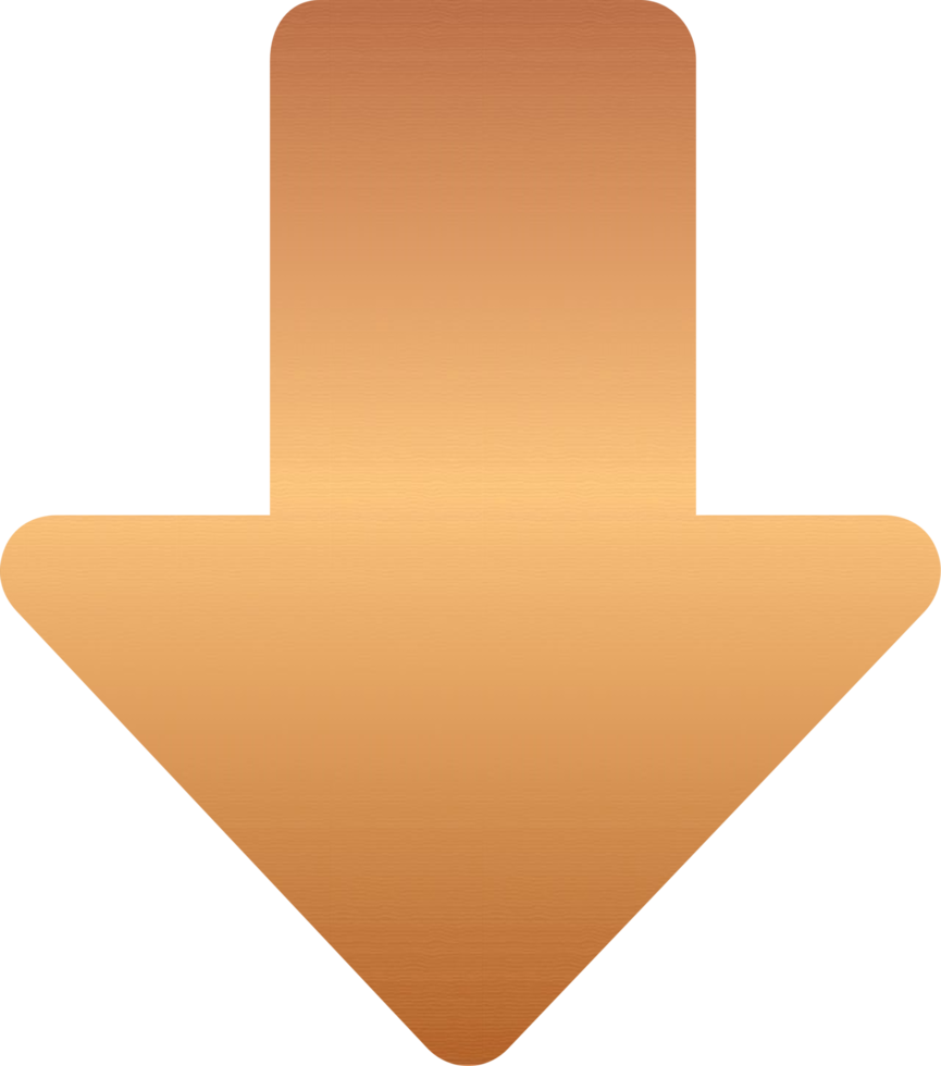 Bronze Down Arrow Icon png