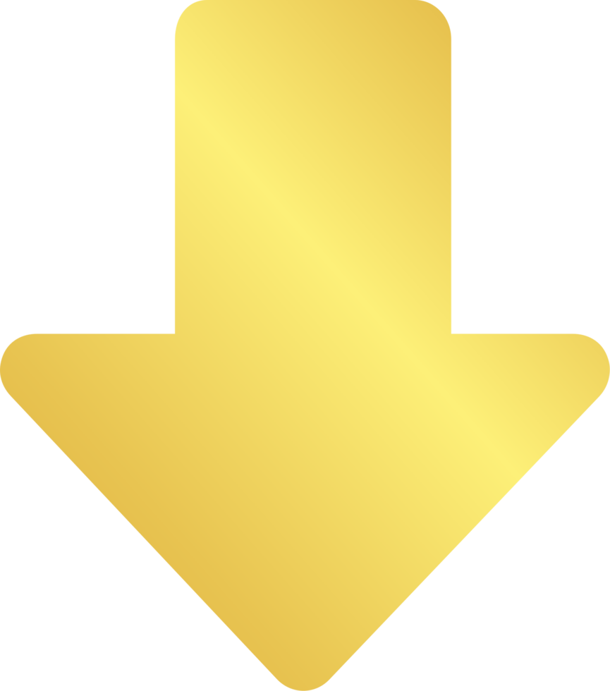 Gold Down Arrow Icon png