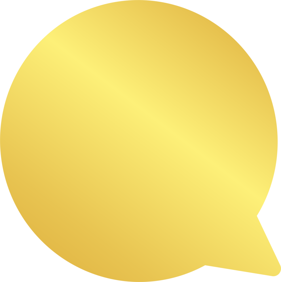 Gold Comment Icon png