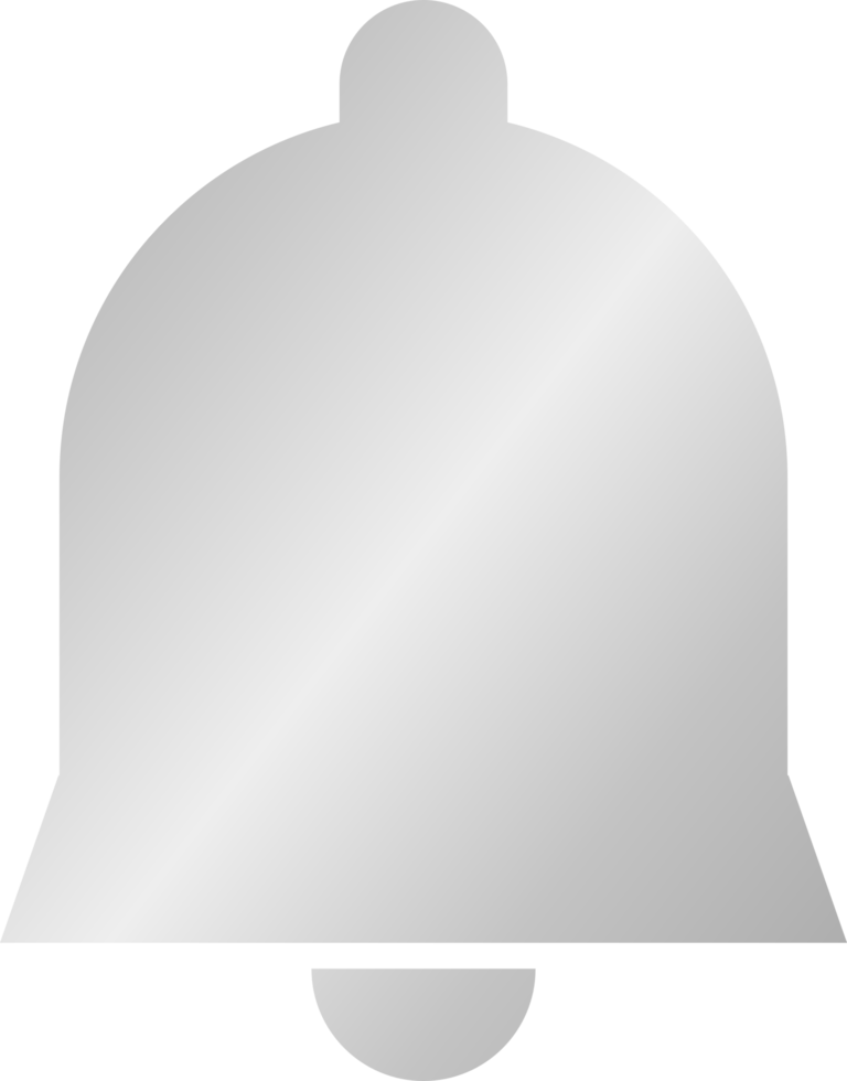 Silver Notification Bell Icon png