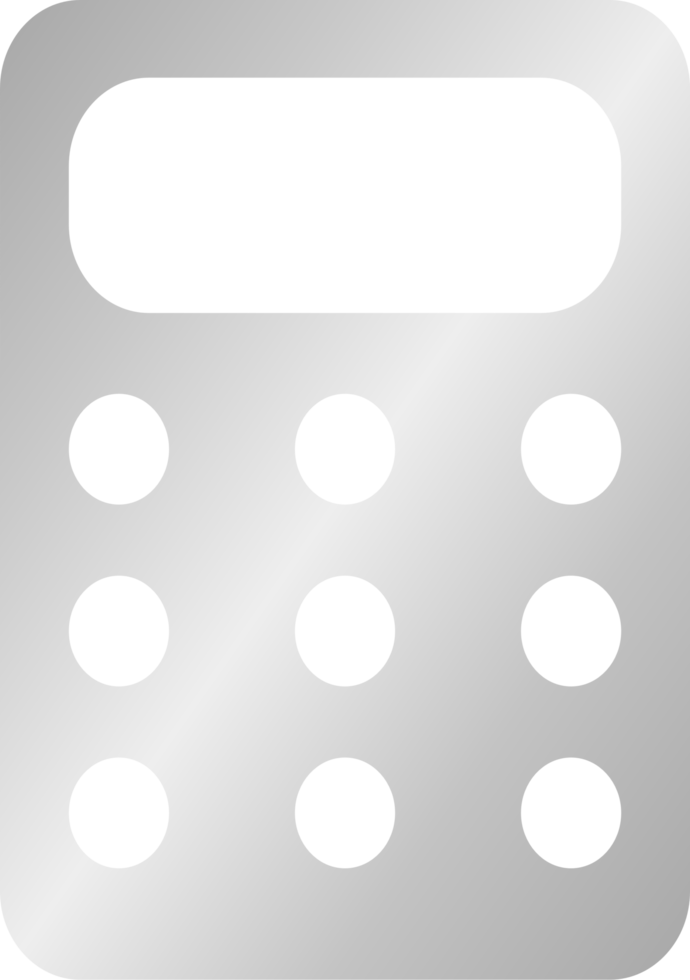 ícone de calculadora de prata png