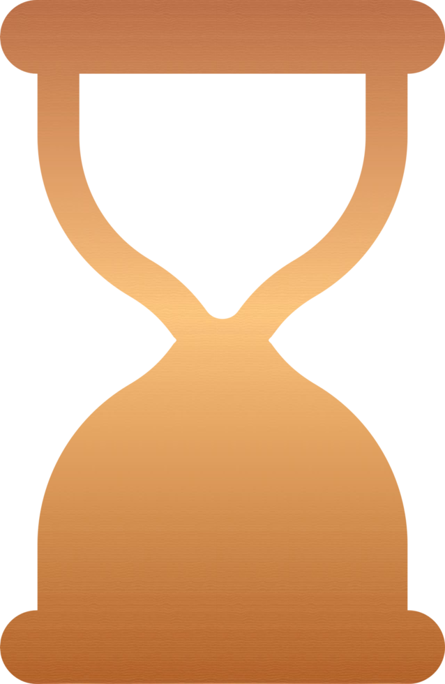 icône de sablier en bronze png