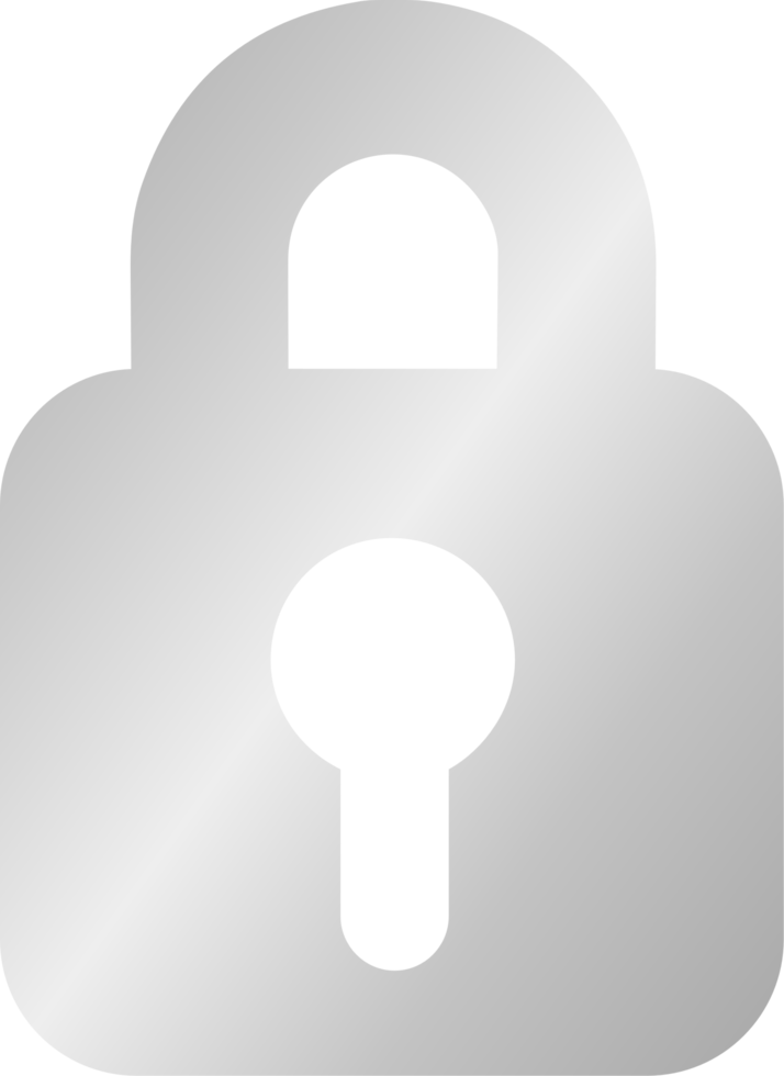 Silver Padlock Icon png