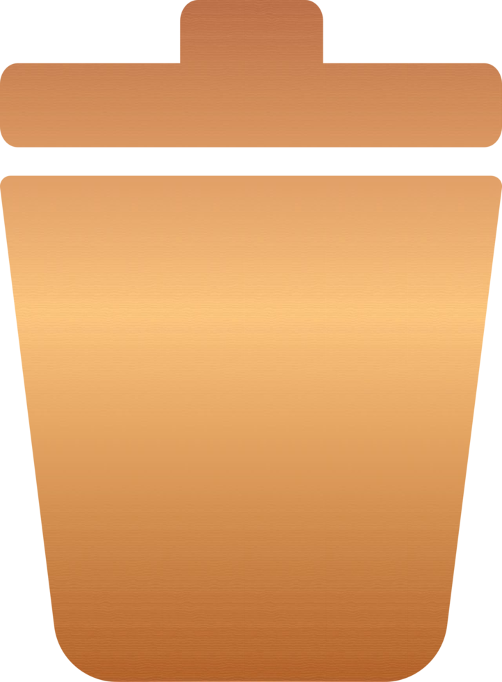 Bronze Recycle Bin Icon png