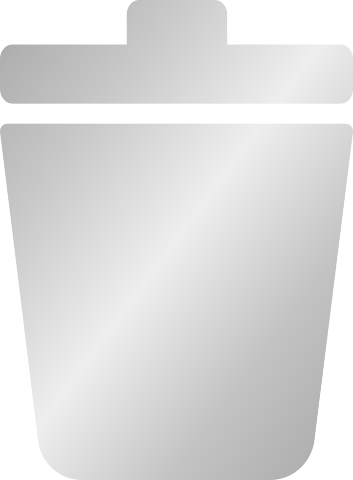Silver Recycle Bin Icon png
