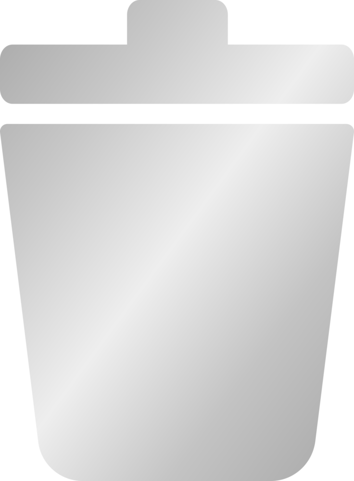 silver- återvinna bin ikon png