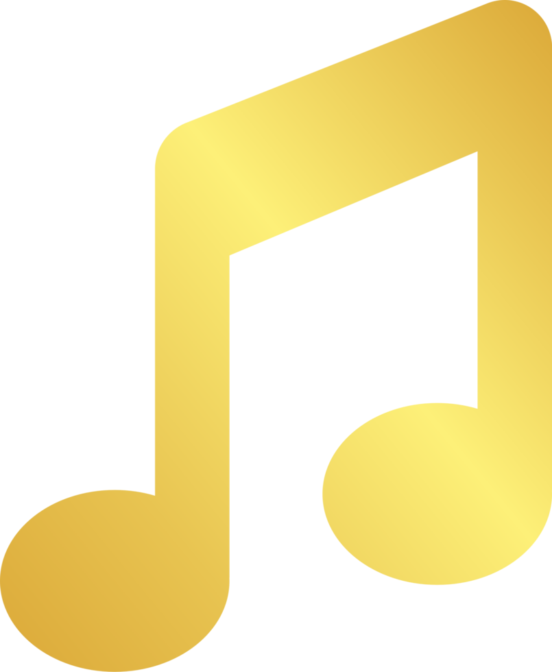 Symbol für goldene Musiknoten png