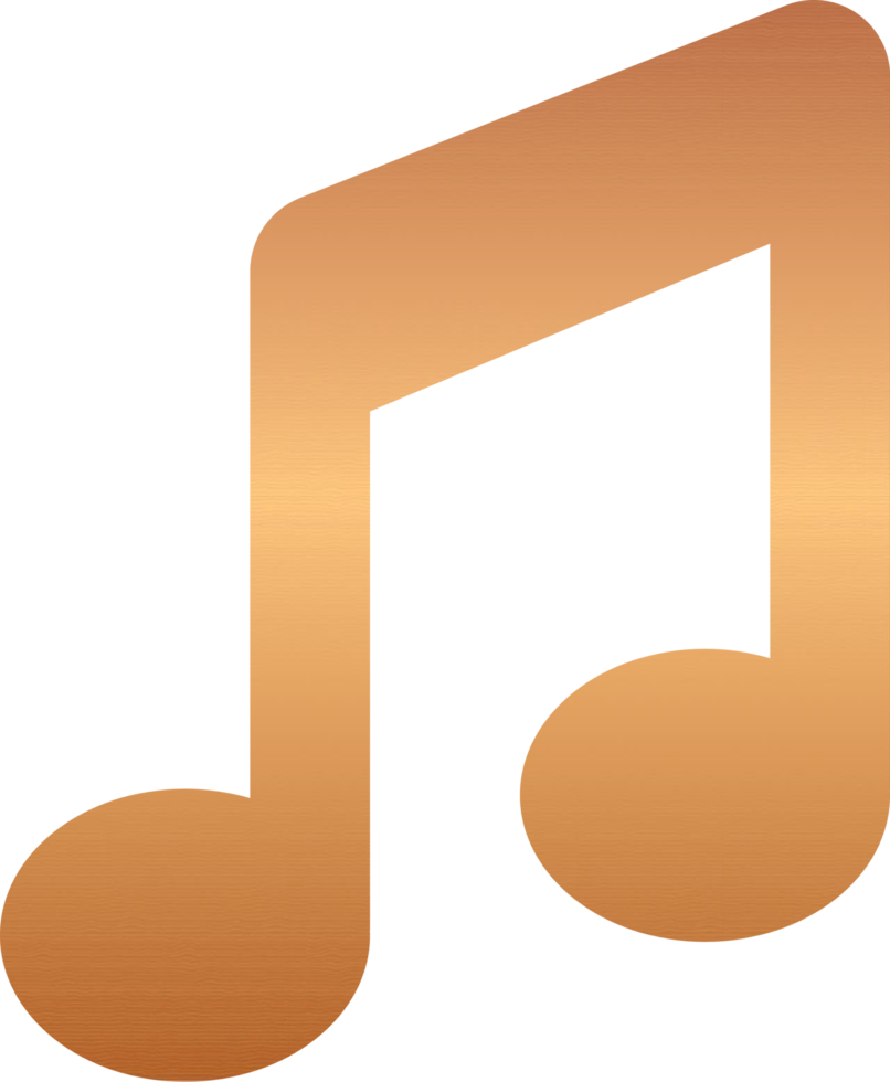 Bronze Music Note Icon png