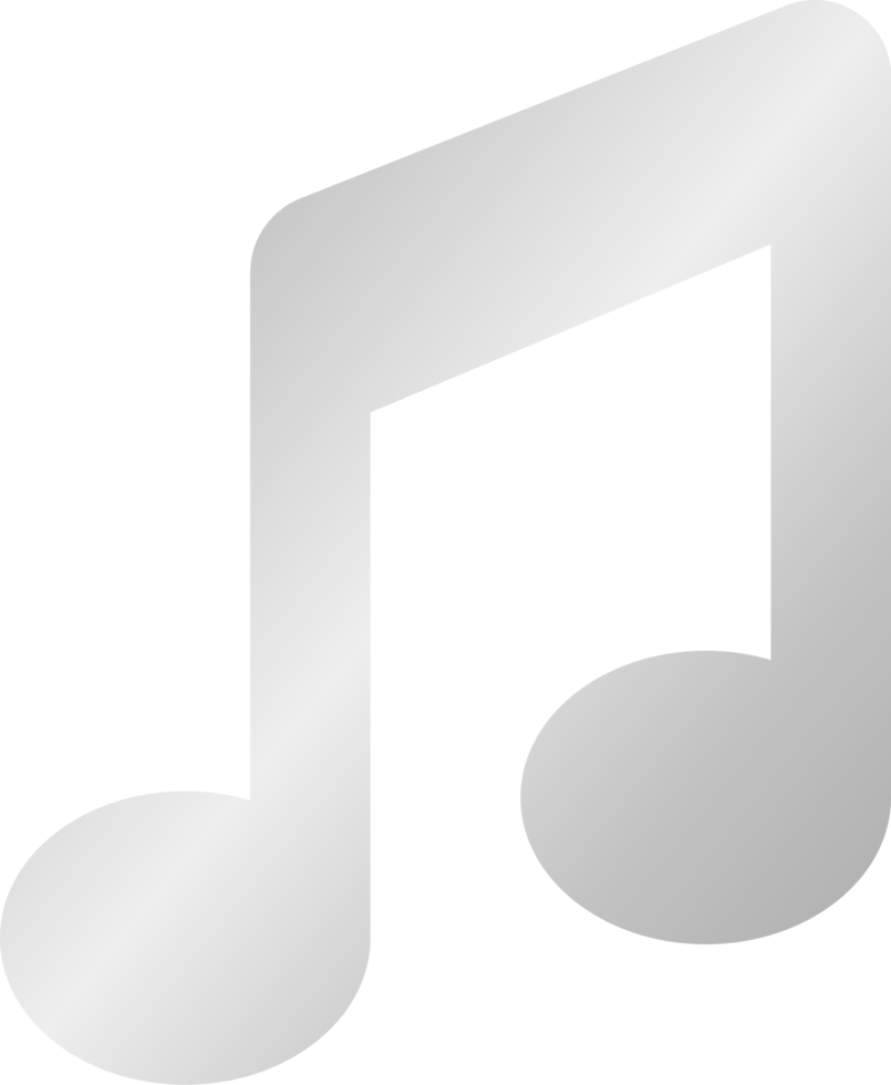 Silver Music Note Icon png