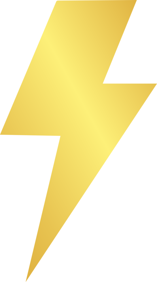 Gold Lightning Bolt Icon png